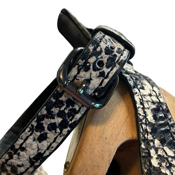 Coach Black and Gray Snake Print Sandals - Picture 7 of 10